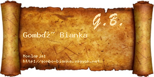 Gombó Bianka névjegykártya