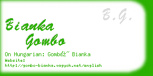 bianka gombo business card